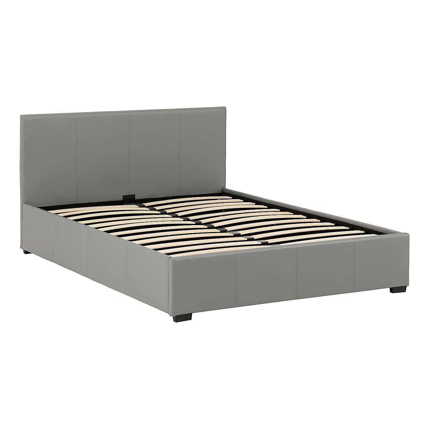 Waverley Faux Leather Ottoman Bedstead - Grey