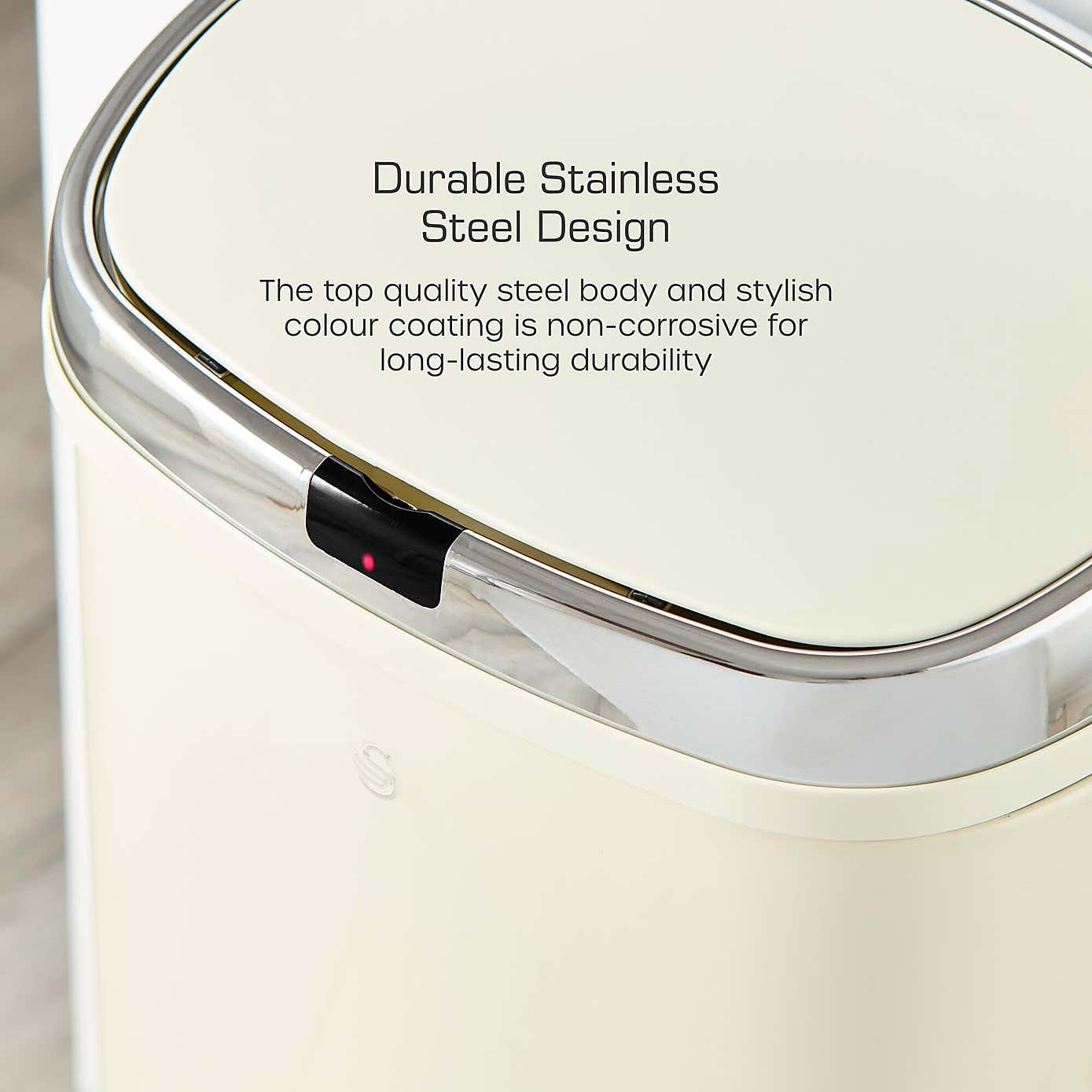 Swan 50L Square Sensor Bin