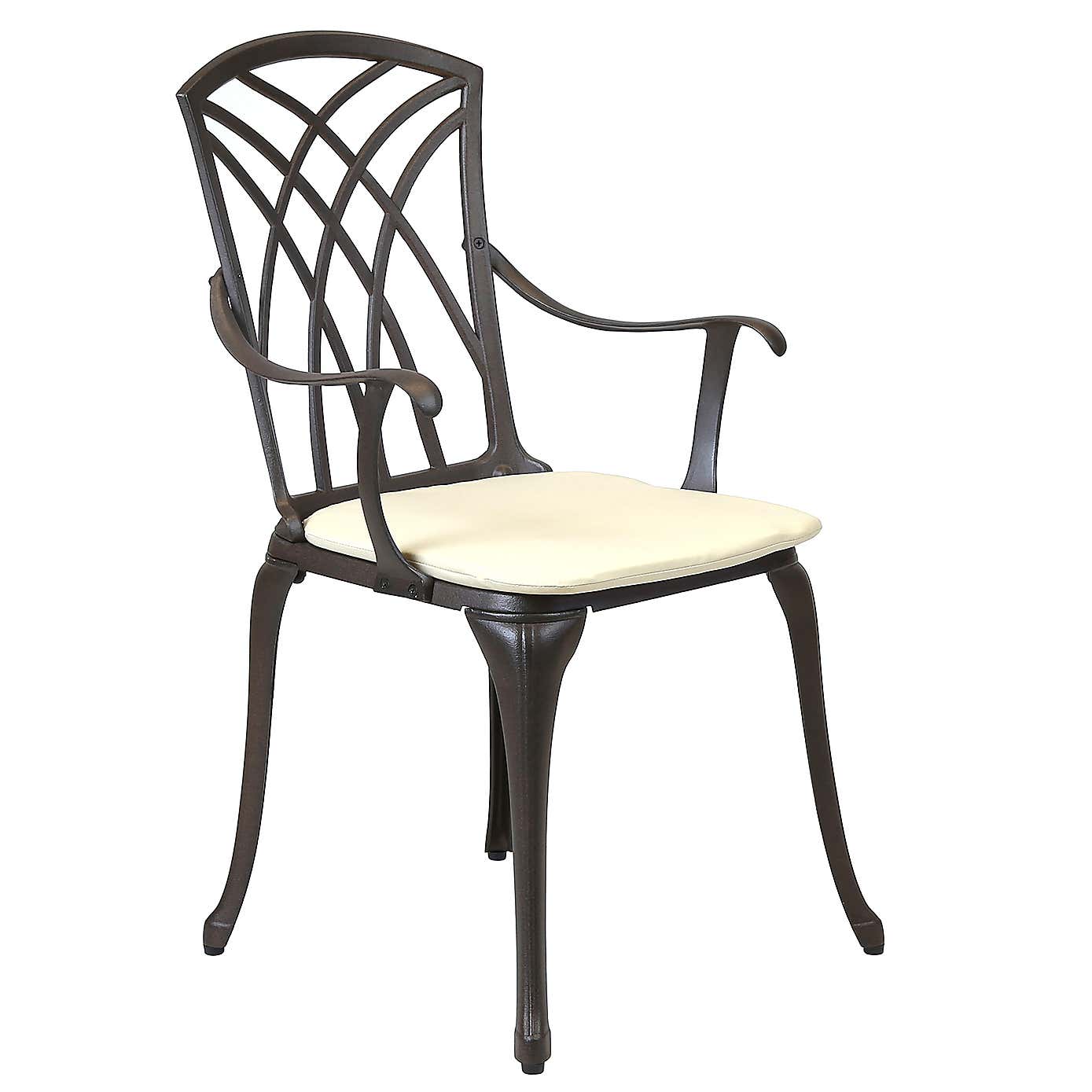 Charles Bentley Black and Bronze 6 Seater Oval Dining Set