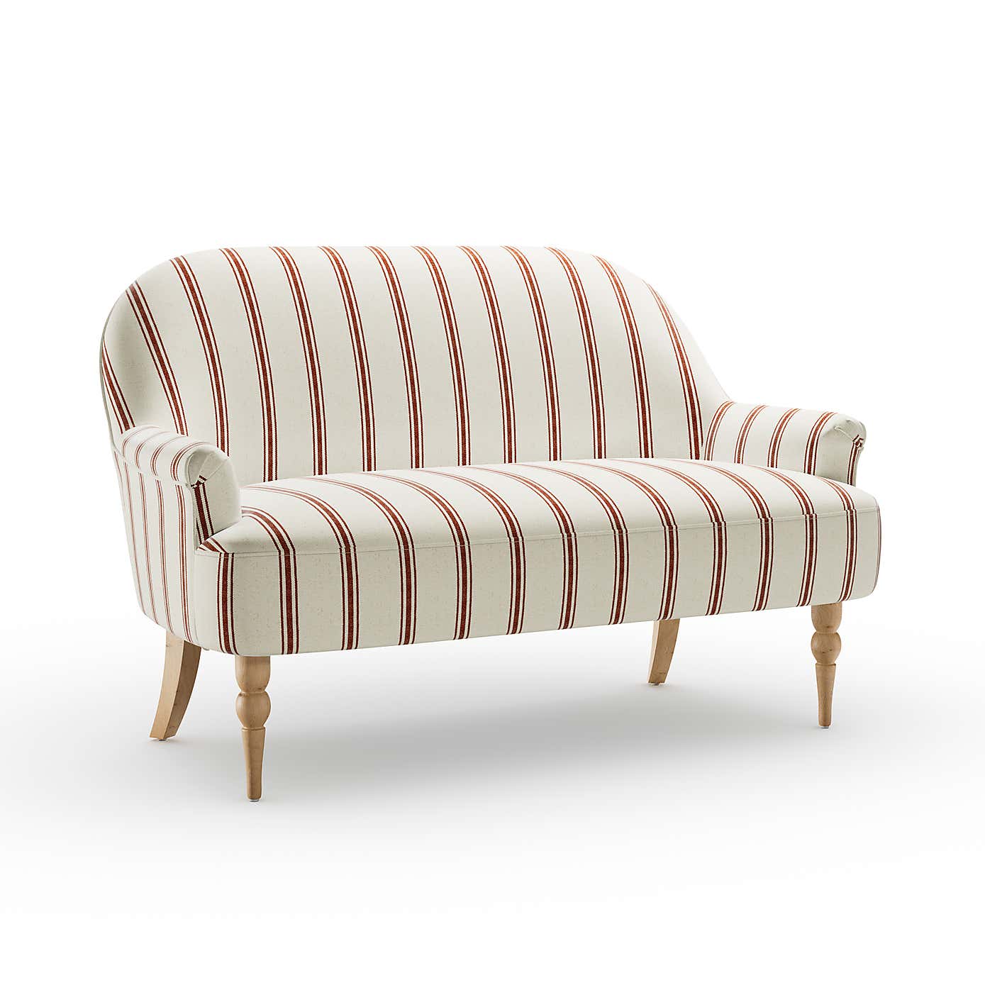 Petit Folkstone Stripe Terracotta 2 Seater Armchair