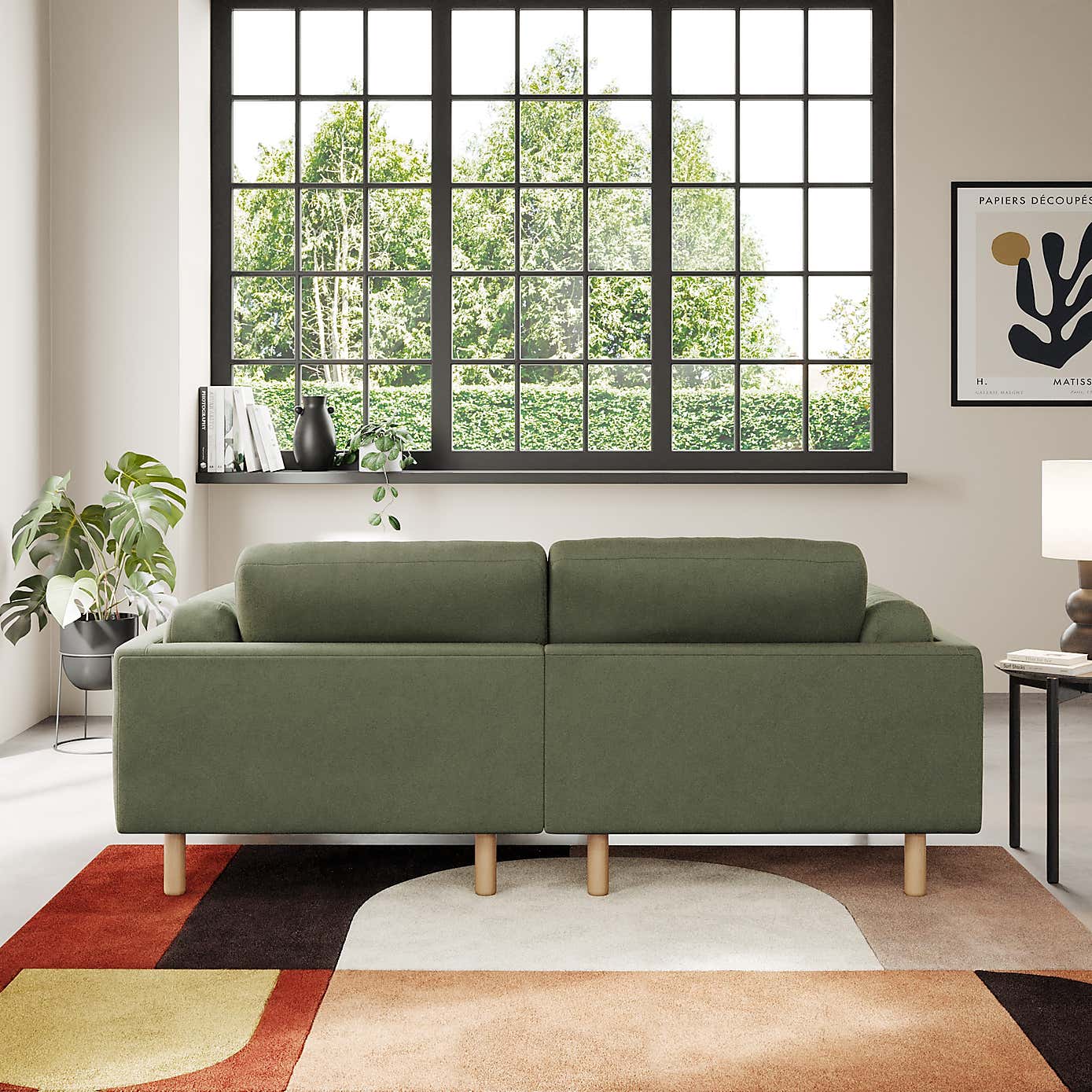 Newton Matte Plush Velvet Corner Chaise Sofa