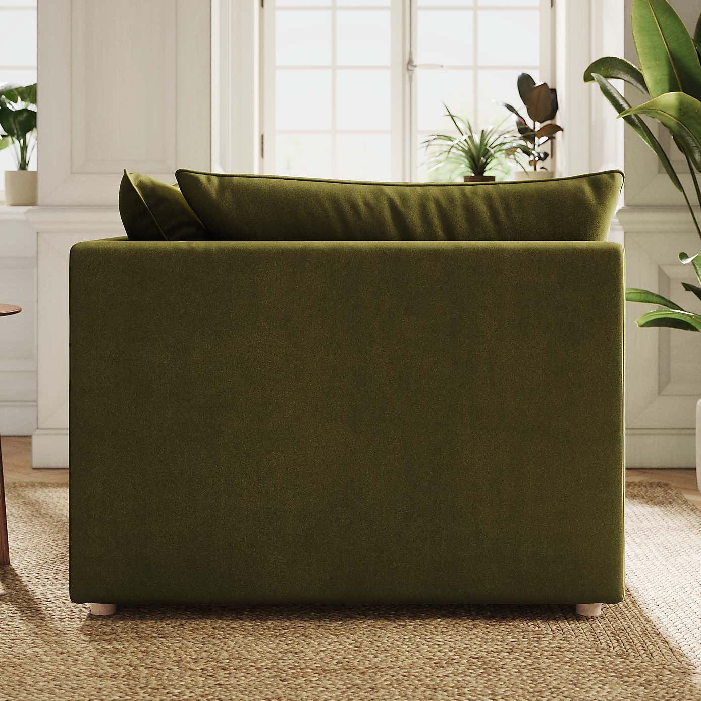 Full Circle Austin Luxury Velvet Modular Corner Piece