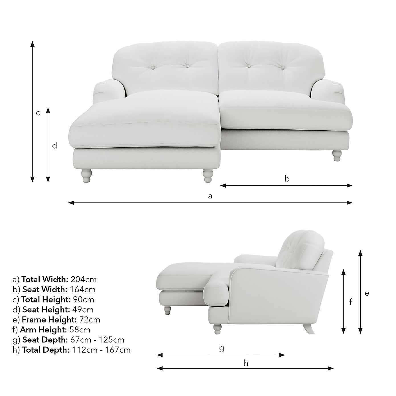 Martha Chunky Chenille Corner Chaise Sofa