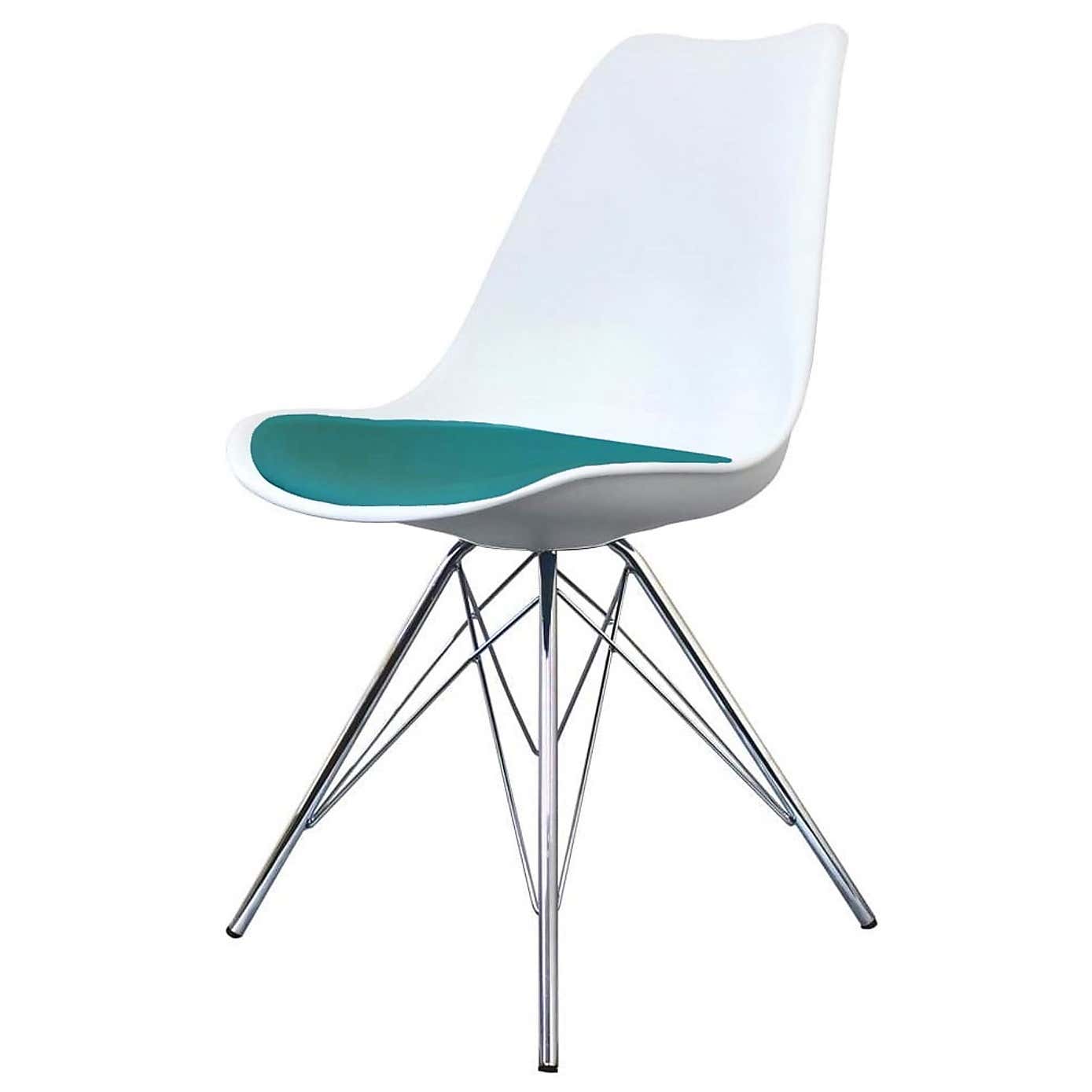 Fusion Living Soho White Plastic Dining Chair