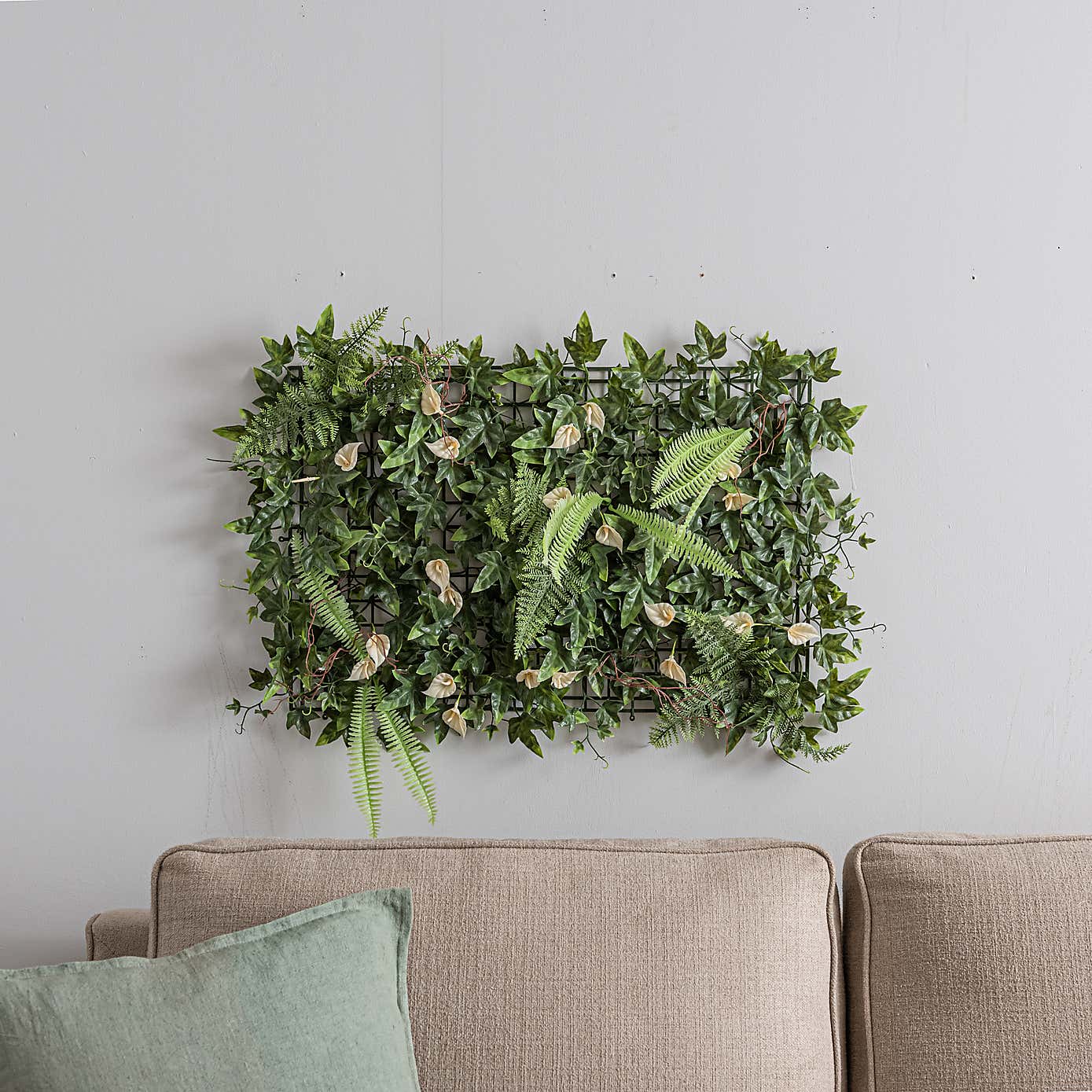 Artificial Lily and Mixed Foliage Wall Panel