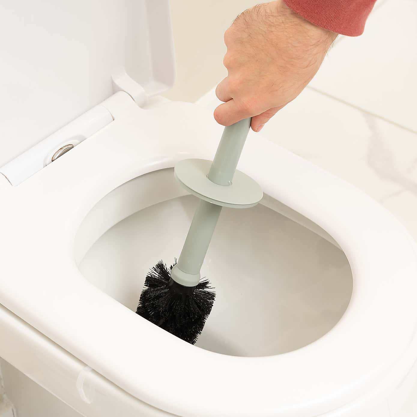 Addis Rattan Sage Toilet Brush & Bin Set