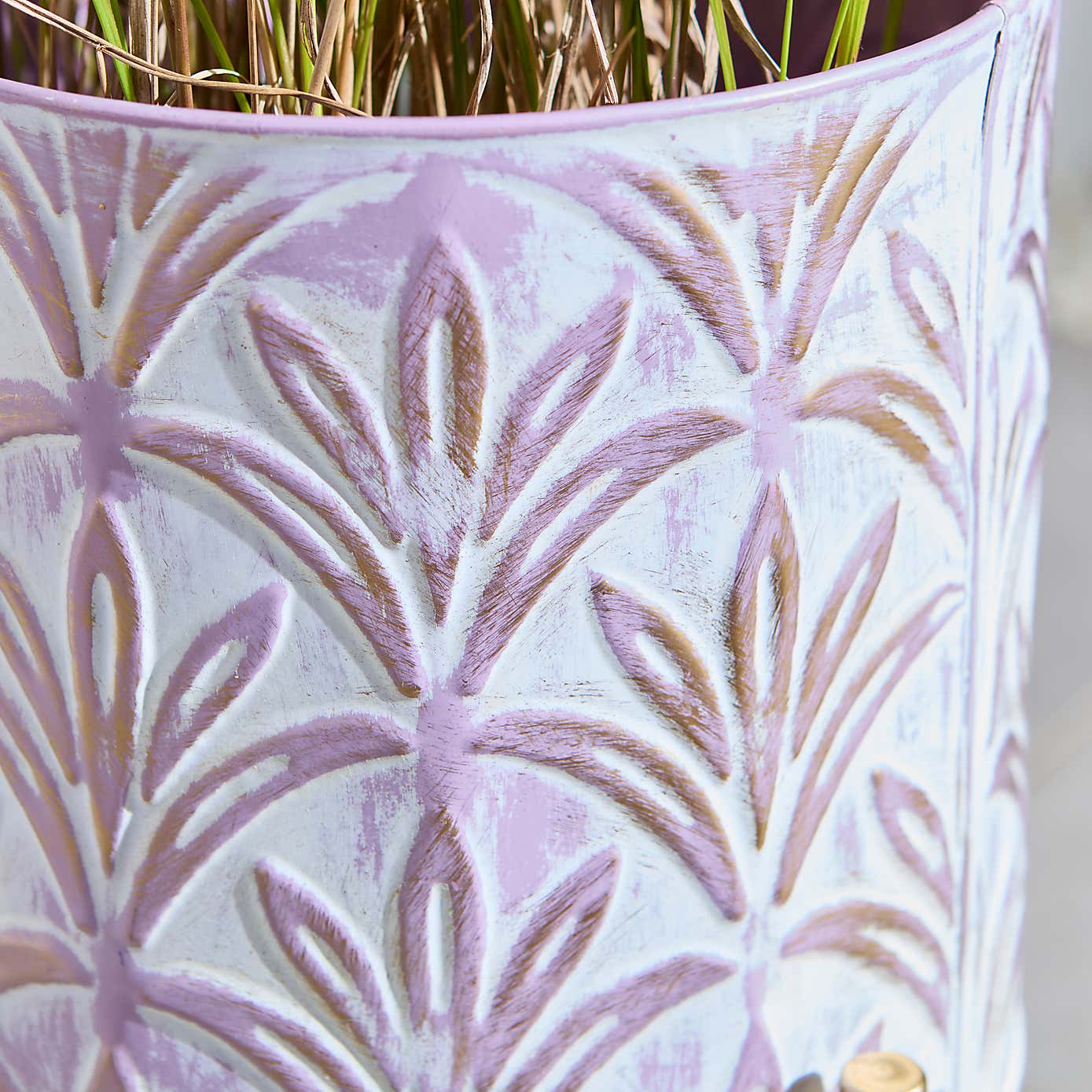 Metal Plant Pot on Gold Stand