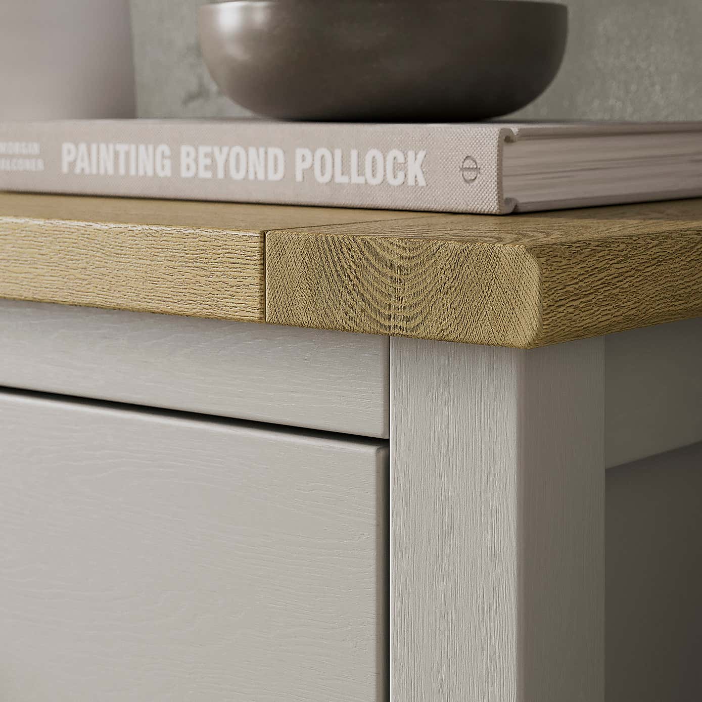 Olney Wide 2 Drawer Bedside Table