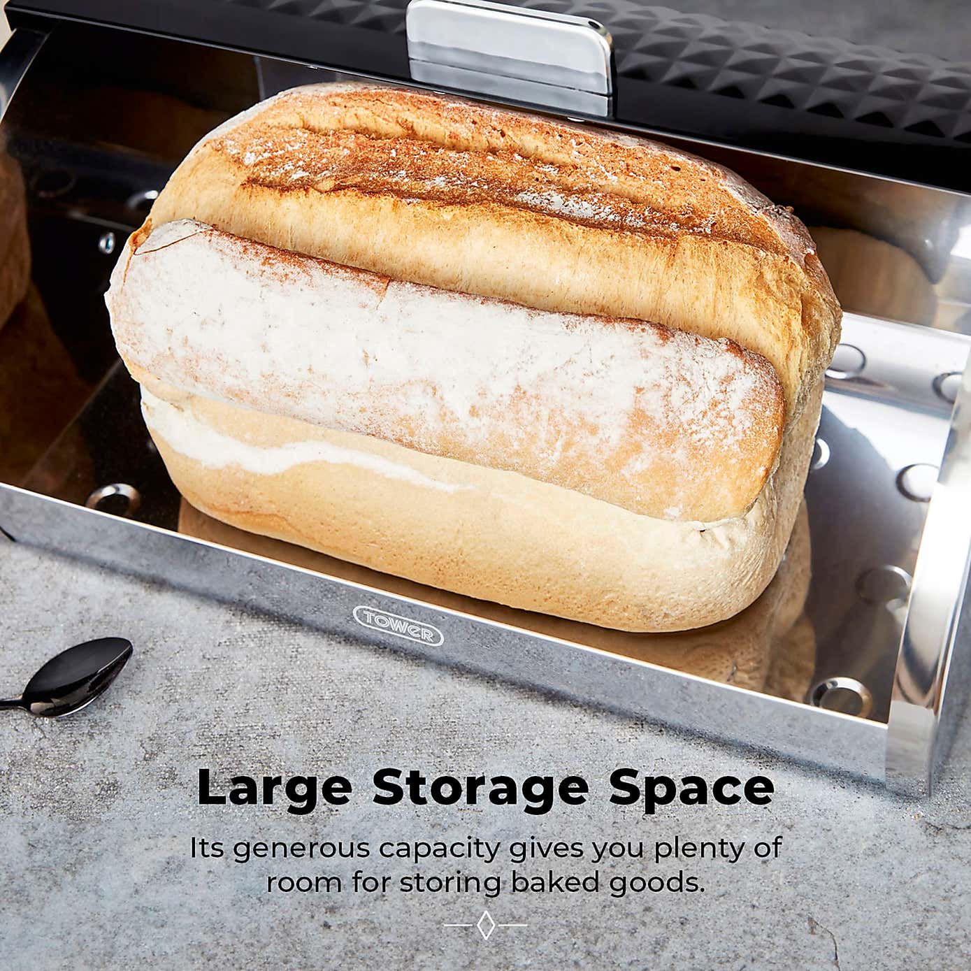 TOWER Solitaire Bread Bin