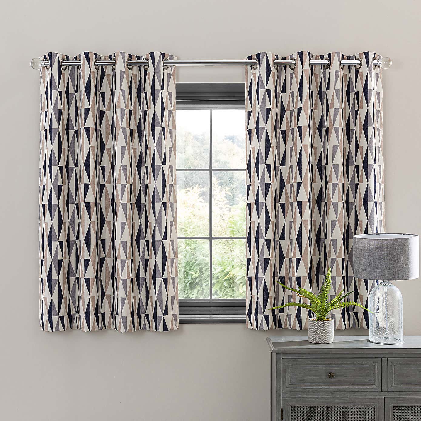 Elements Triangles Eyelet Curtains