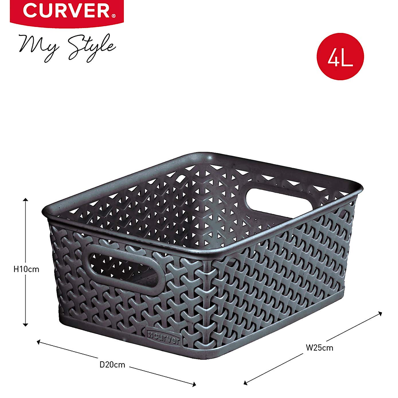 Curver My Style Dark Grey Basket