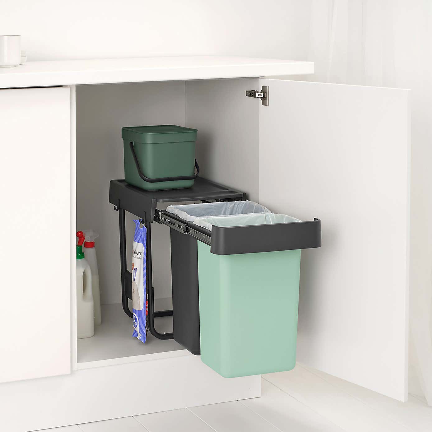 Brabantia Sort and Go 2 Sections 2 x 15L Bin