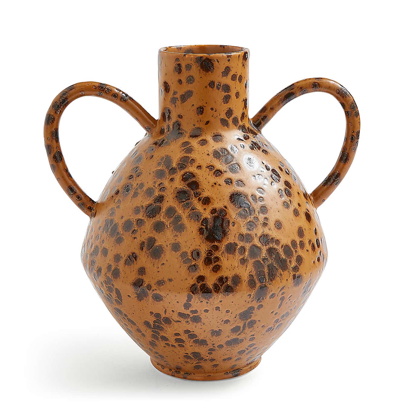 Reactive Glaze Vase with Handles