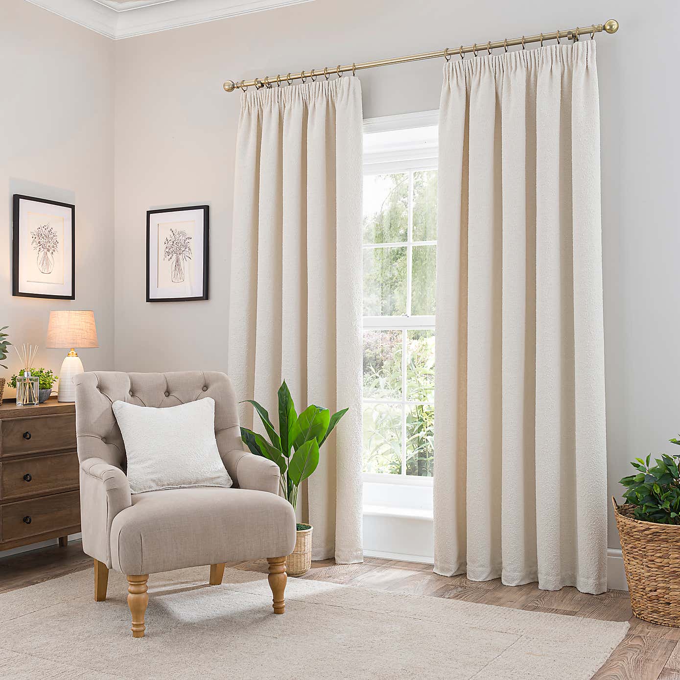 Churchgate Woodhouse Pencil Pleat Curtains