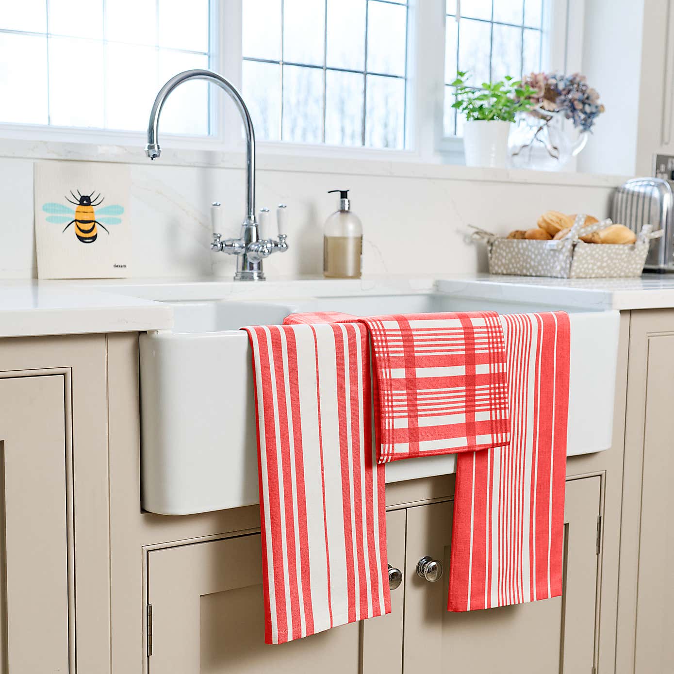 Dexam Love Colour Set of 3 Extra Large Tea Towels