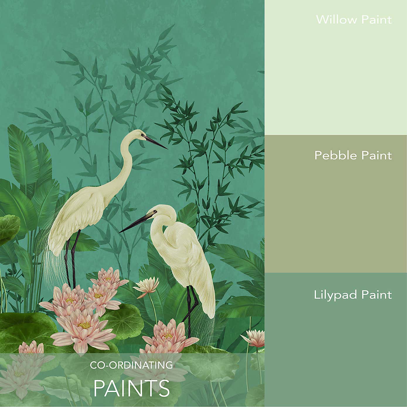 Opulent Crane Frieze Border