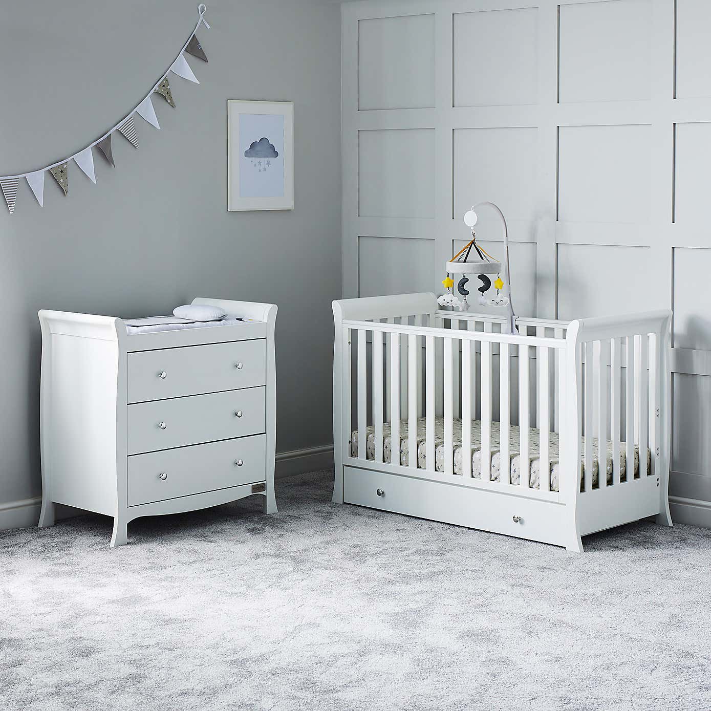 Ickle Bubba Snowdon Mini 2 Piece Nursery Furniture Set