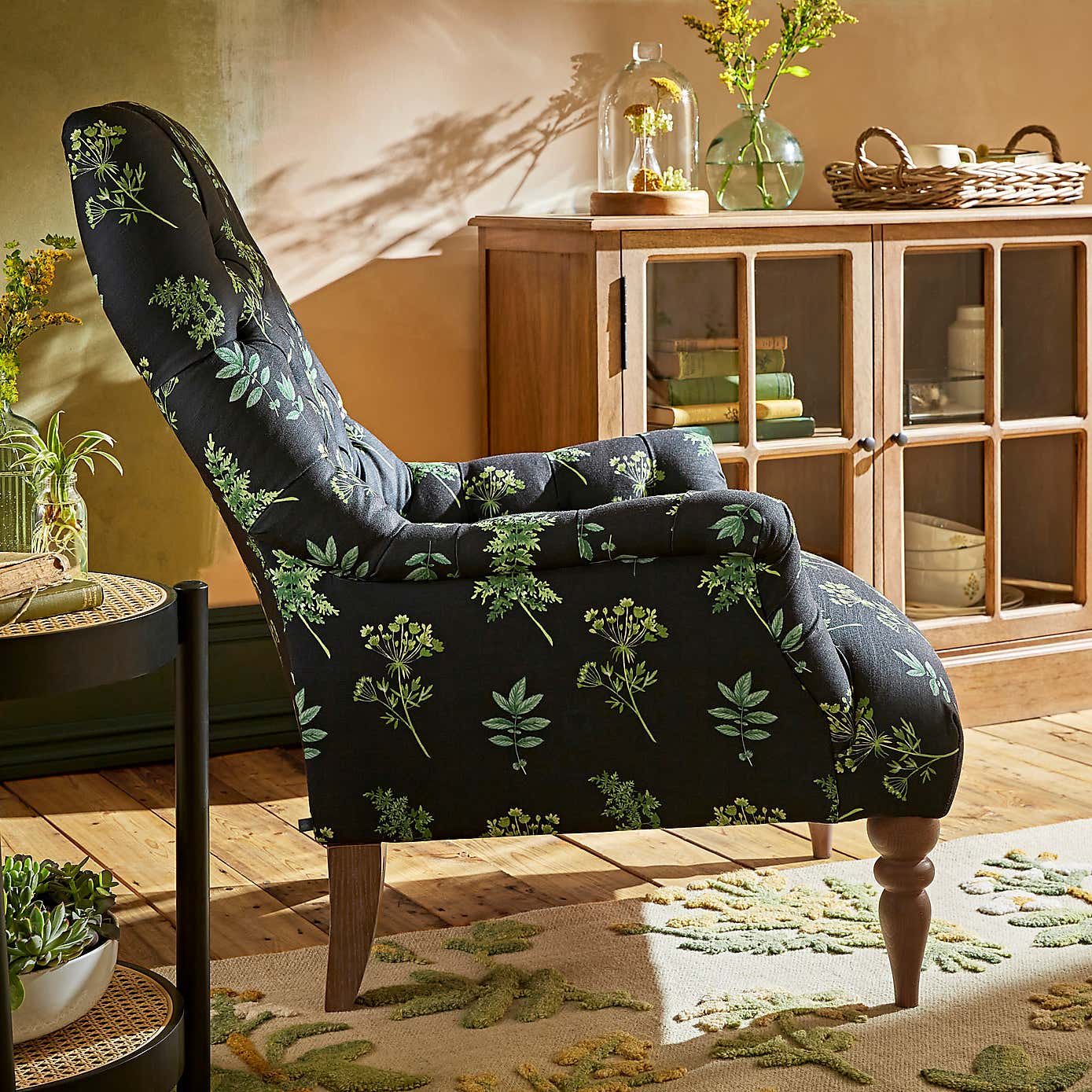 Bibury Marsh Botanical Print Armchair