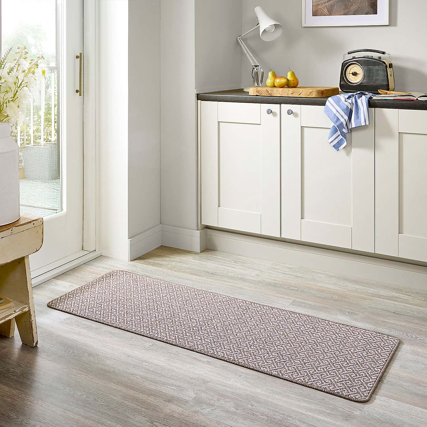 Marvel Boucle Greek Key Washable Runner