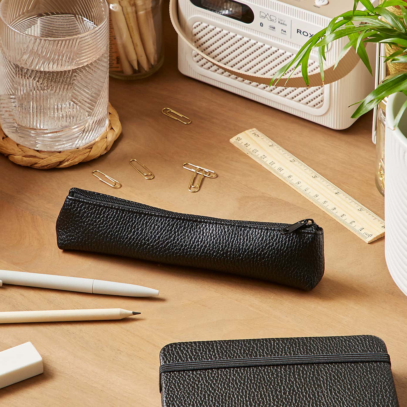 Waters Noble Premium Faux Leather Pencil Case