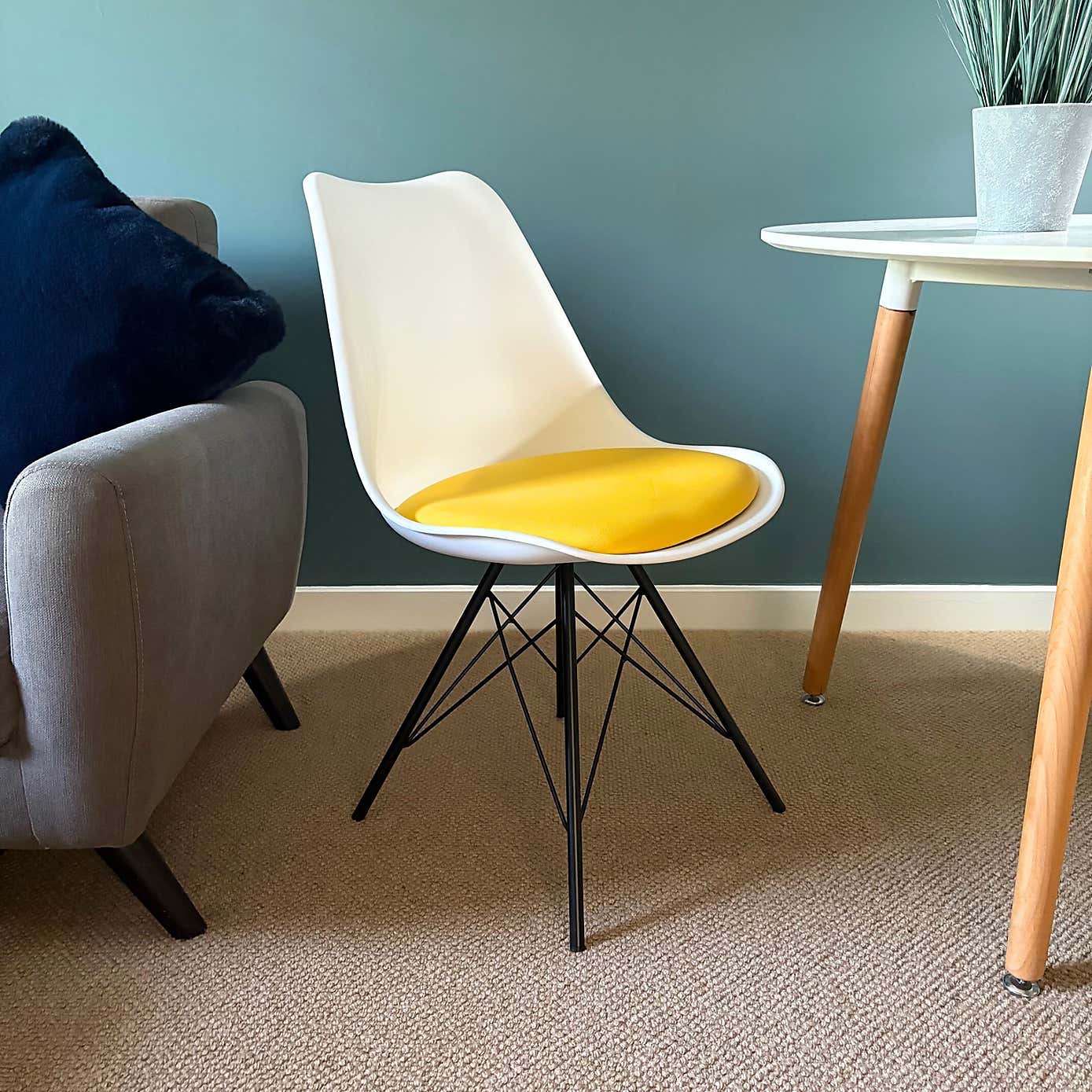 Fusion Living Soho White Plastic Dining Chair