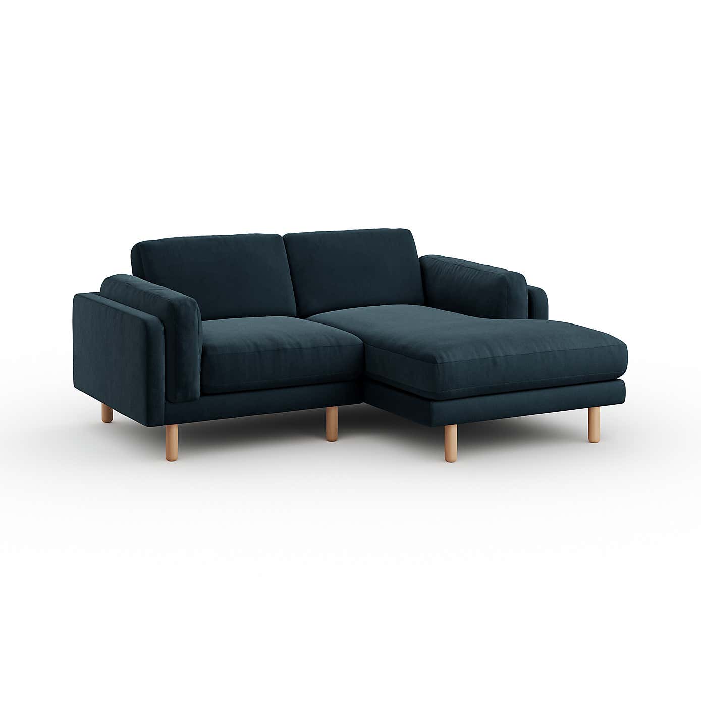 Newton Matte Plush Velvet Corner Chaise Sofa