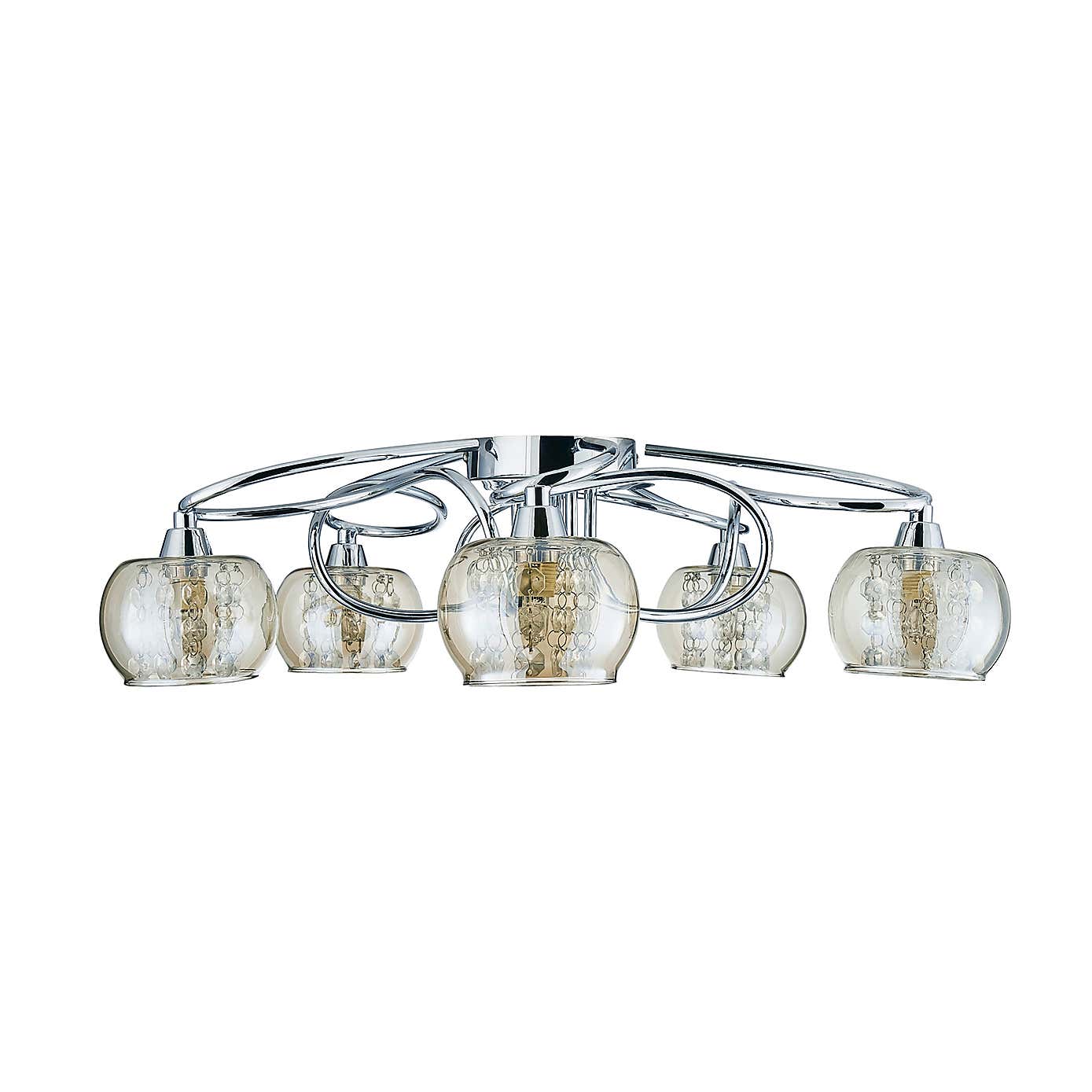 Seychelles 5 Light Flush Ceiling Fitting