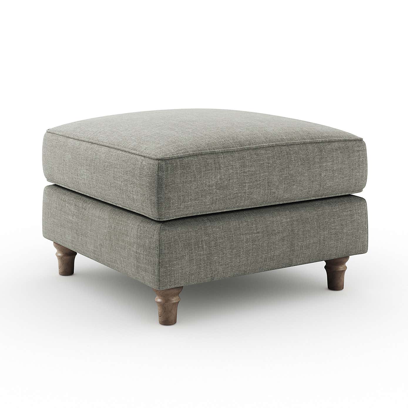 Flori Footstool, Tonal Plush Chenille