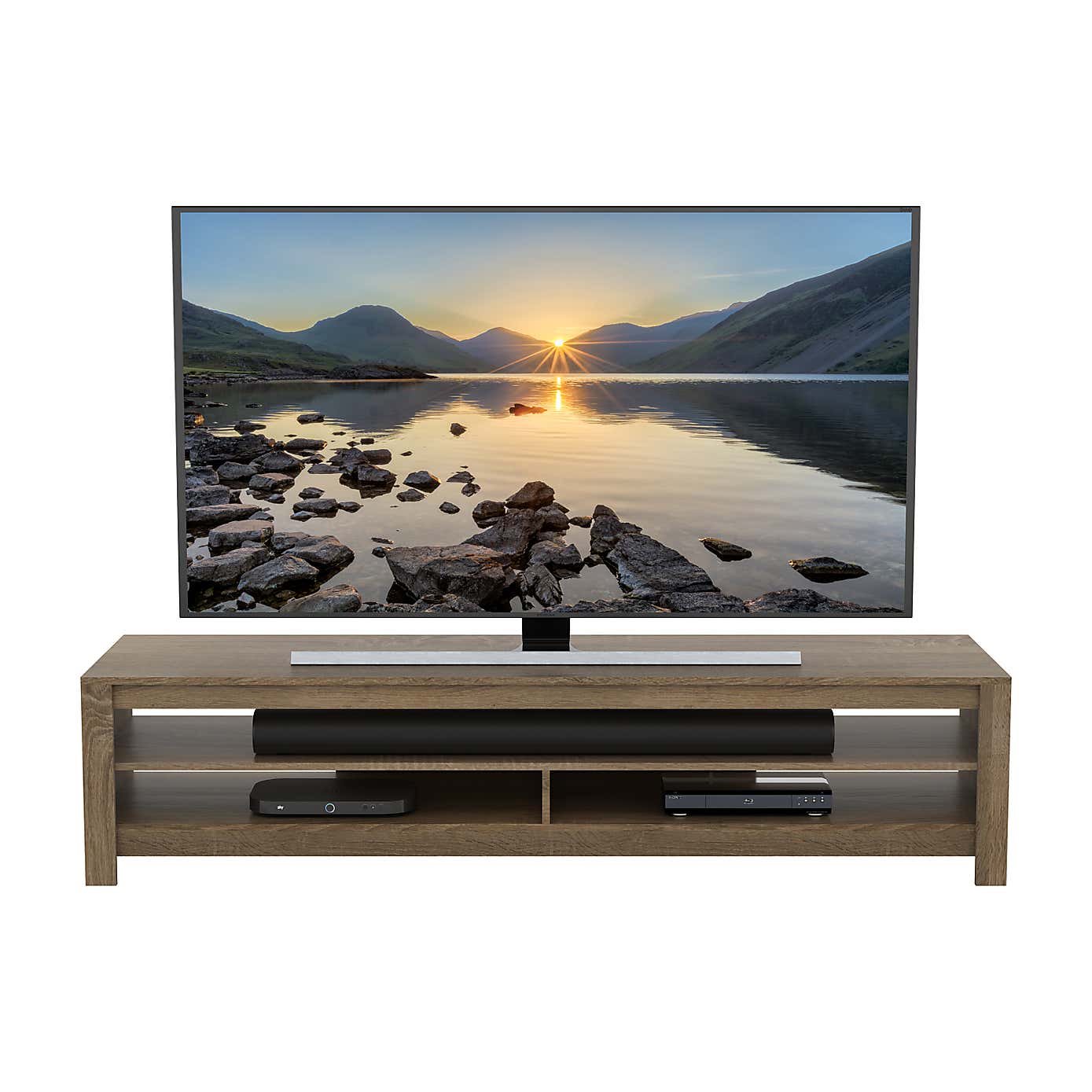 Calibre Wide TV Stand 180cm, Oak Effect