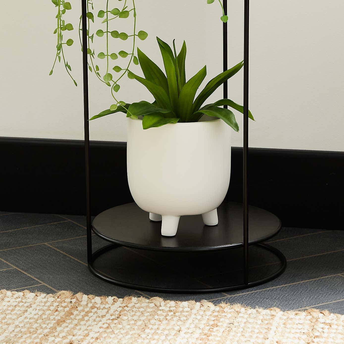 Set of 2 Large Metal Plant Stands