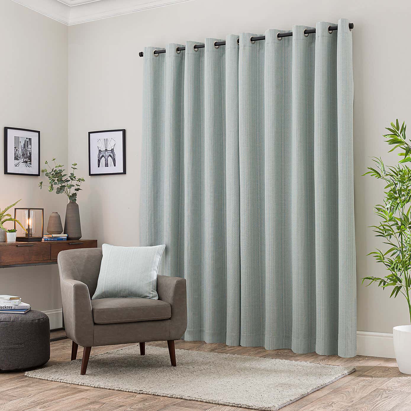 Neptune Textured Blackout Eyelet Curtains