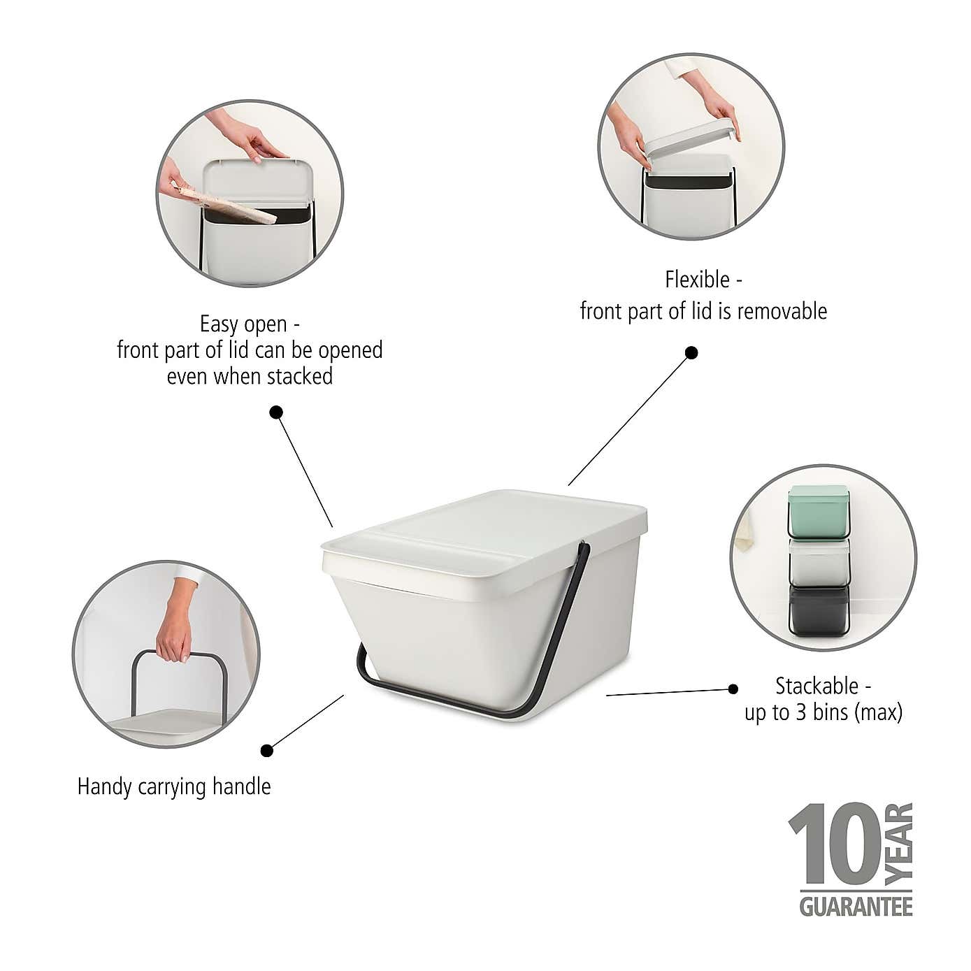 Brabantia Sort & Go Stackable Recycle Bin