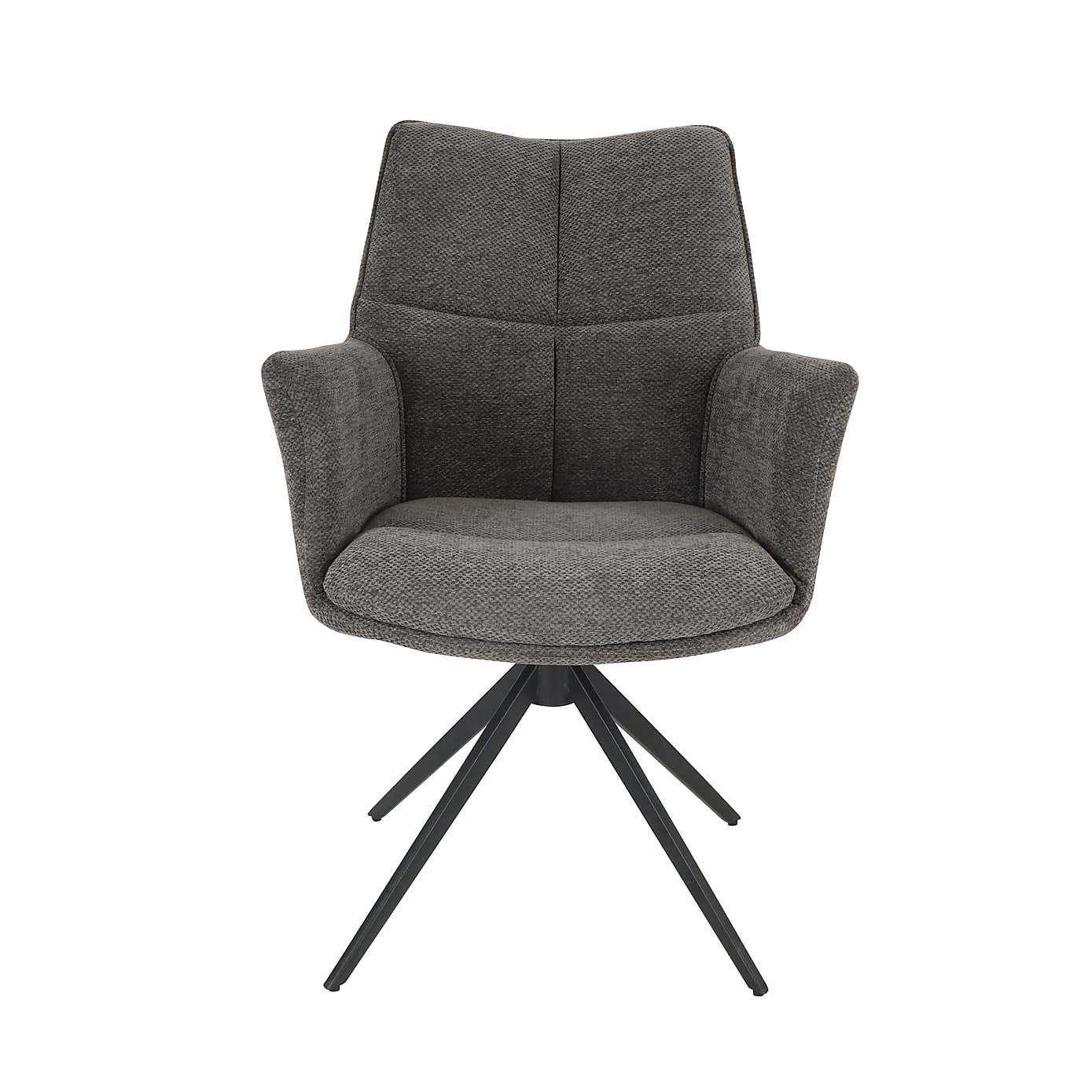 Indus Valley Camden Swivel Dining Chair, Chenille