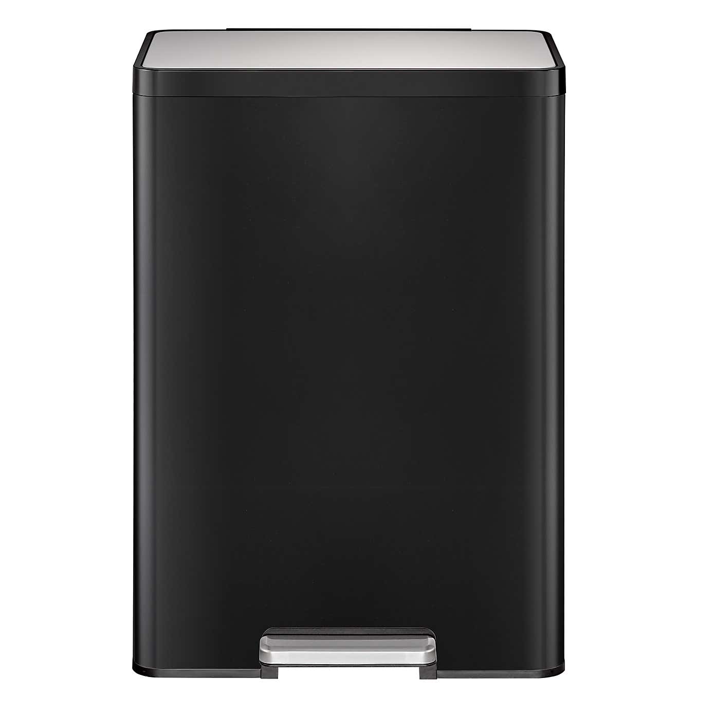 EKO Ecocasa II 20/20L Matt Black Steel Recycling Bin