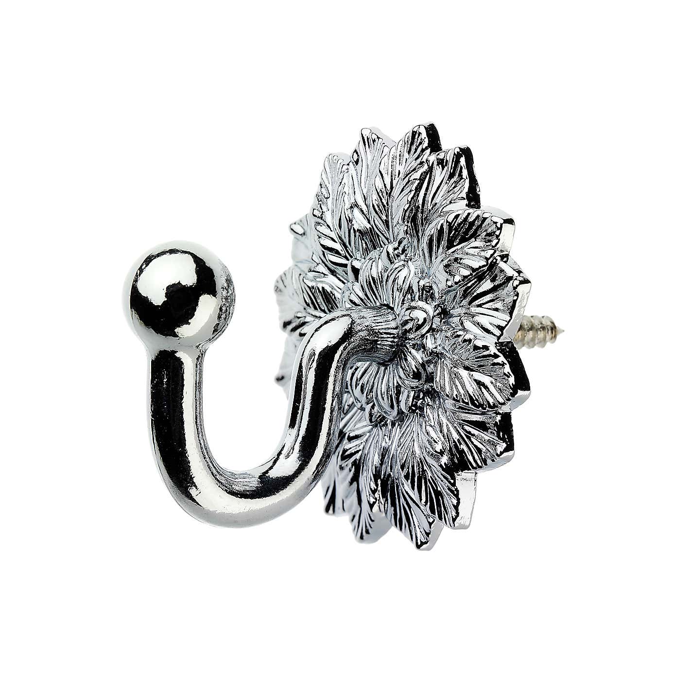 Leaf Backplate Curtain Tieback Hooks