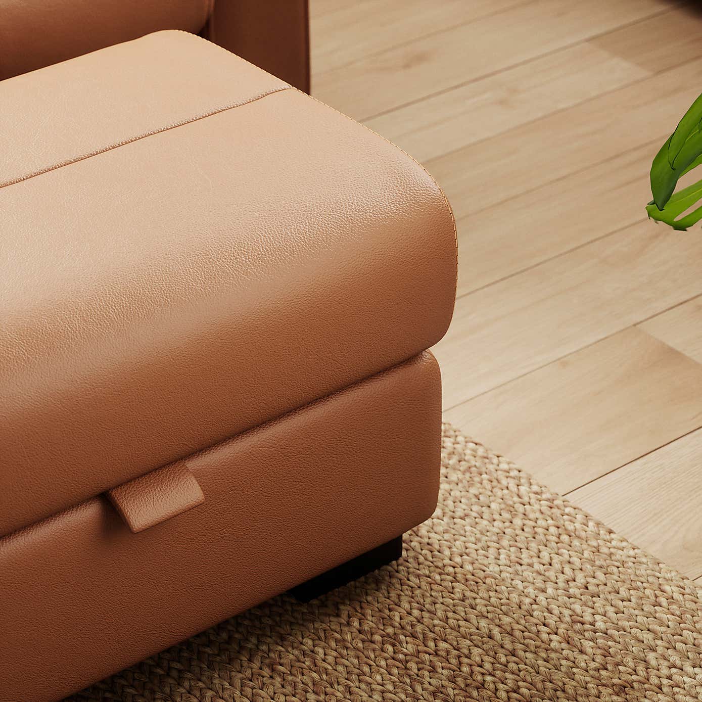 Carson Classic Leather Footstool