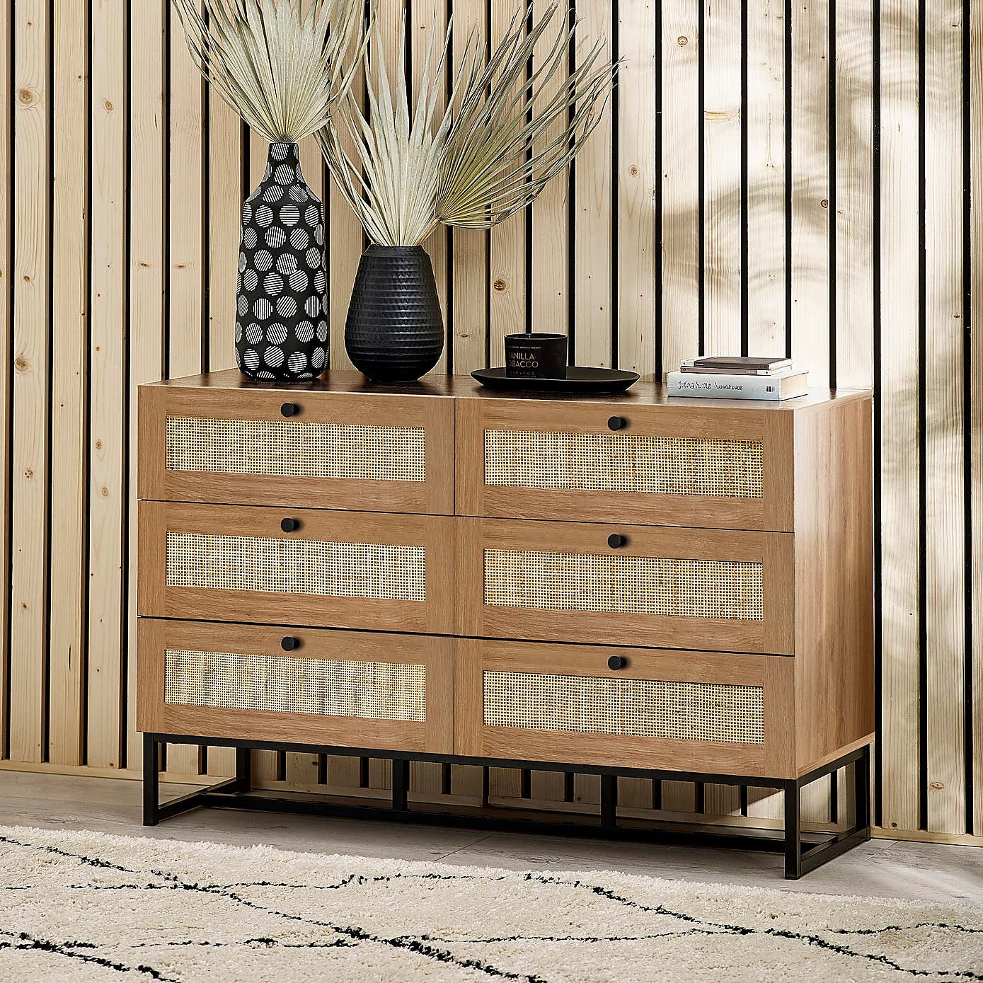 Hollis 6 Drawer Chest, Oak