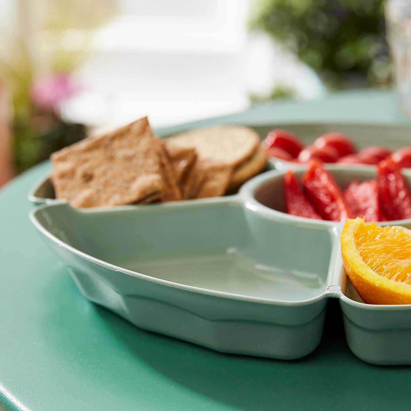 Chip & Dip Sage Green Sharing Plate