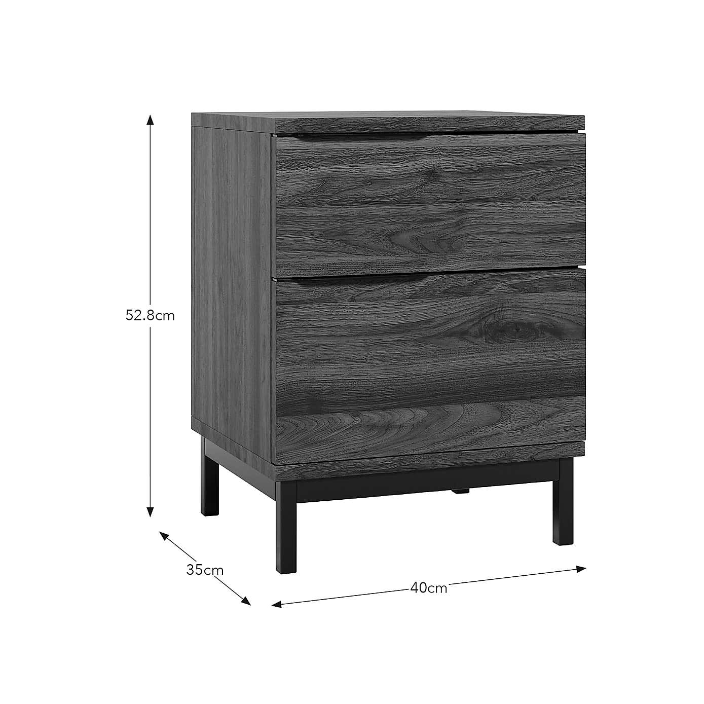 Reynolds 2 Drawer Bedside Table