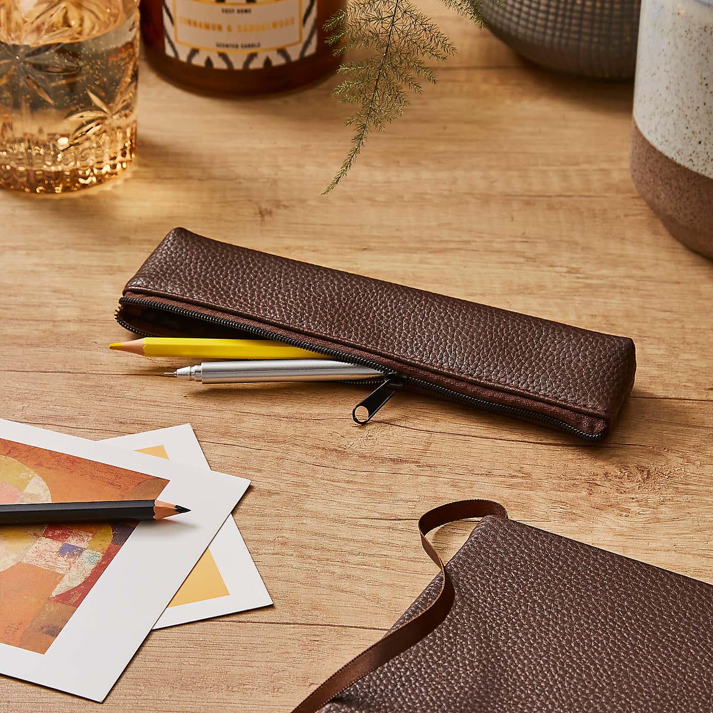 Waters Noble Premium Faux Leather Pencil Case