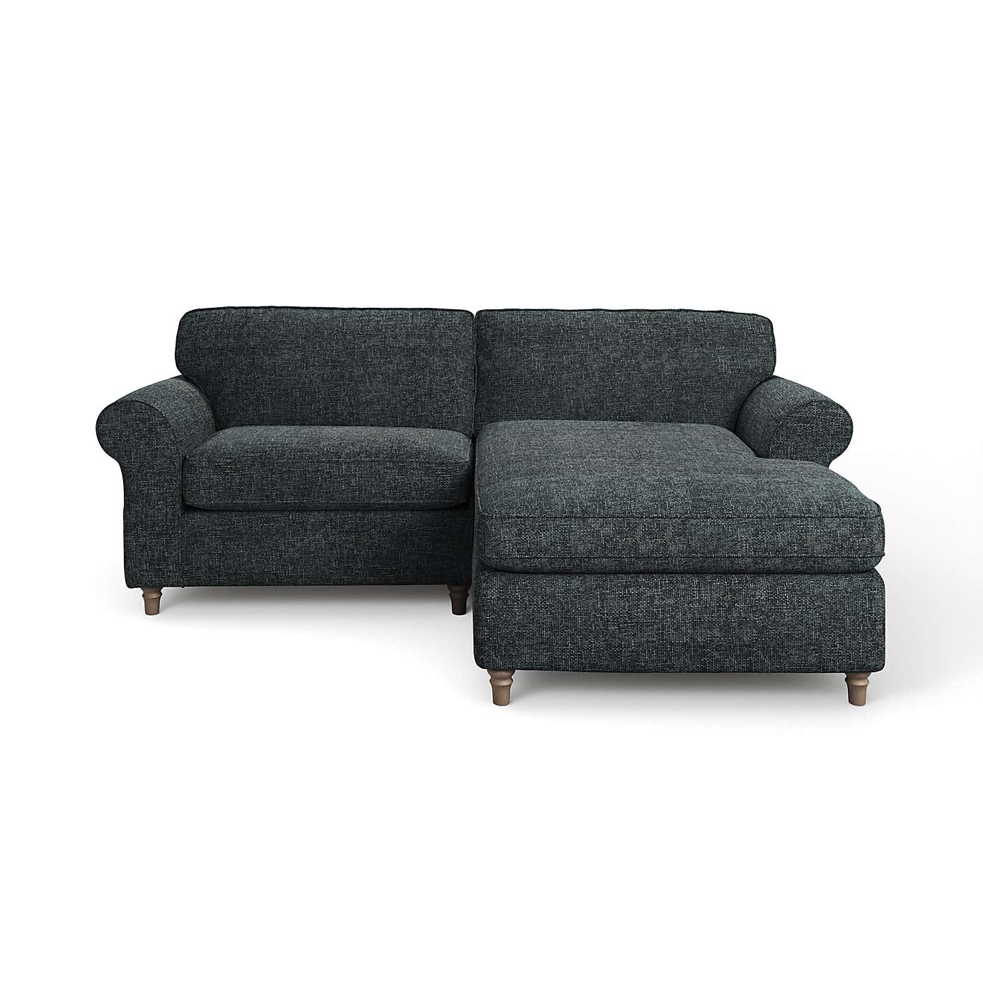 Flori Corner Chaise Sofa, Chunky Chenille