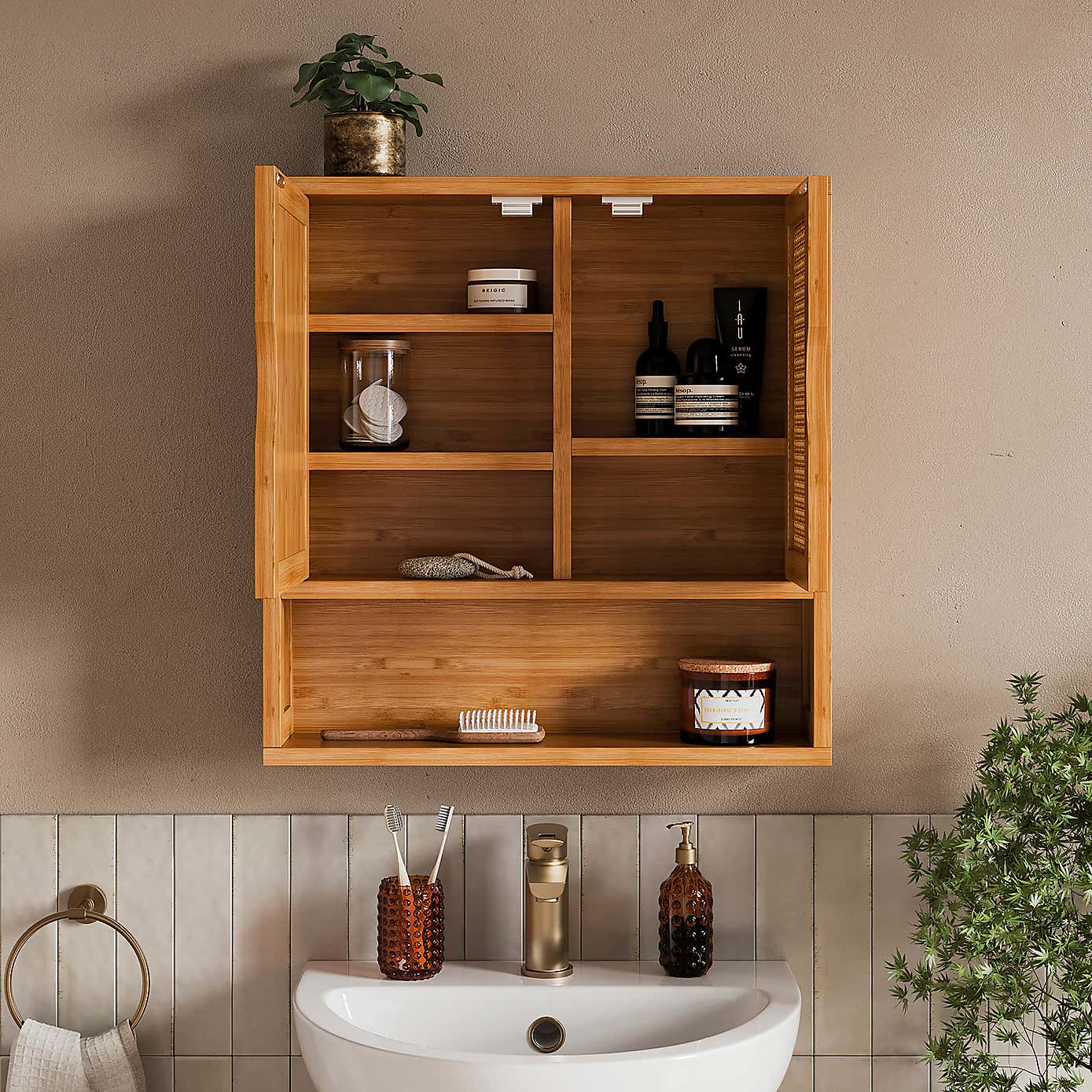 Avani Wall Cabinet, Bamboo