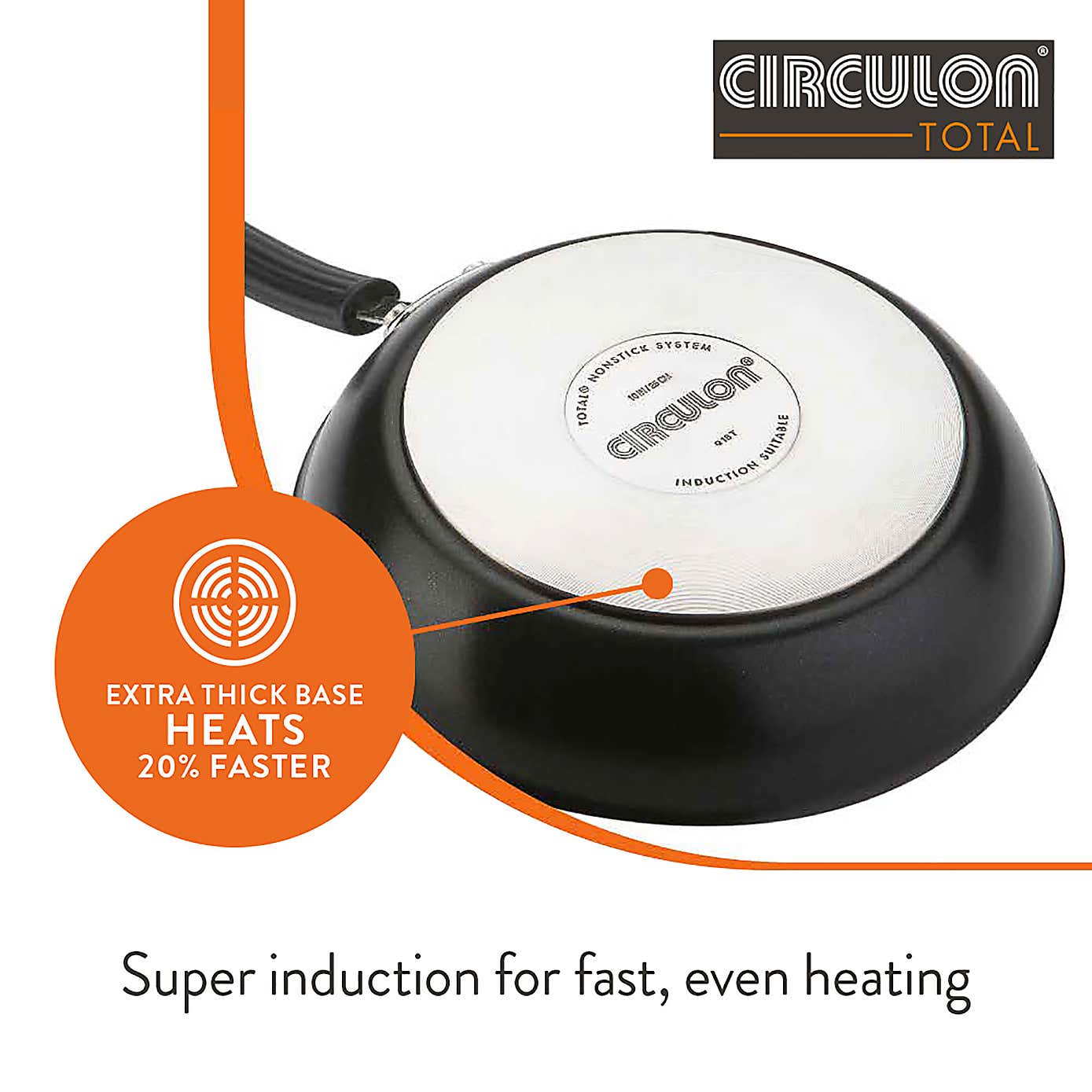 Circulon Total Non-stick Hard Anodised Aluminium Non-stick Induction 2 Piece Frying Pan Set