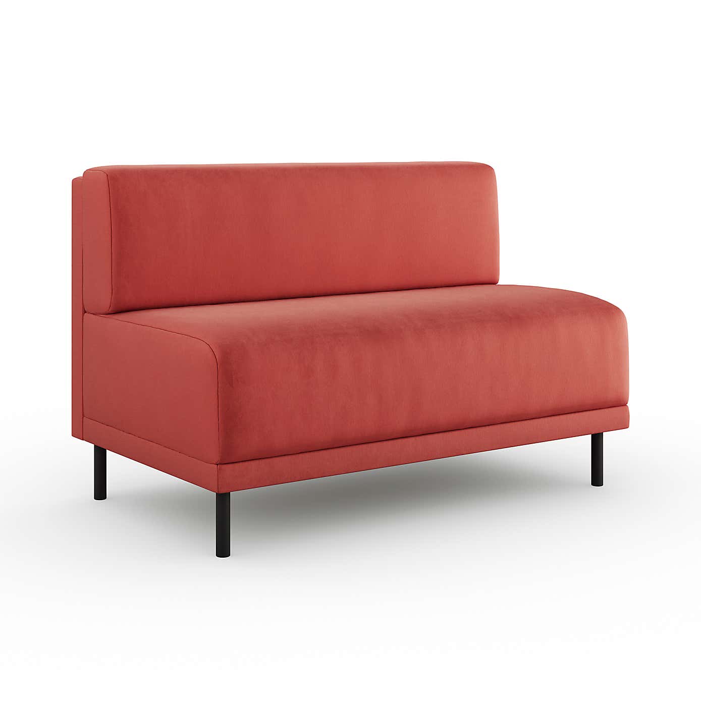 Mae Long Dining Bench, Matte Plush Velvet