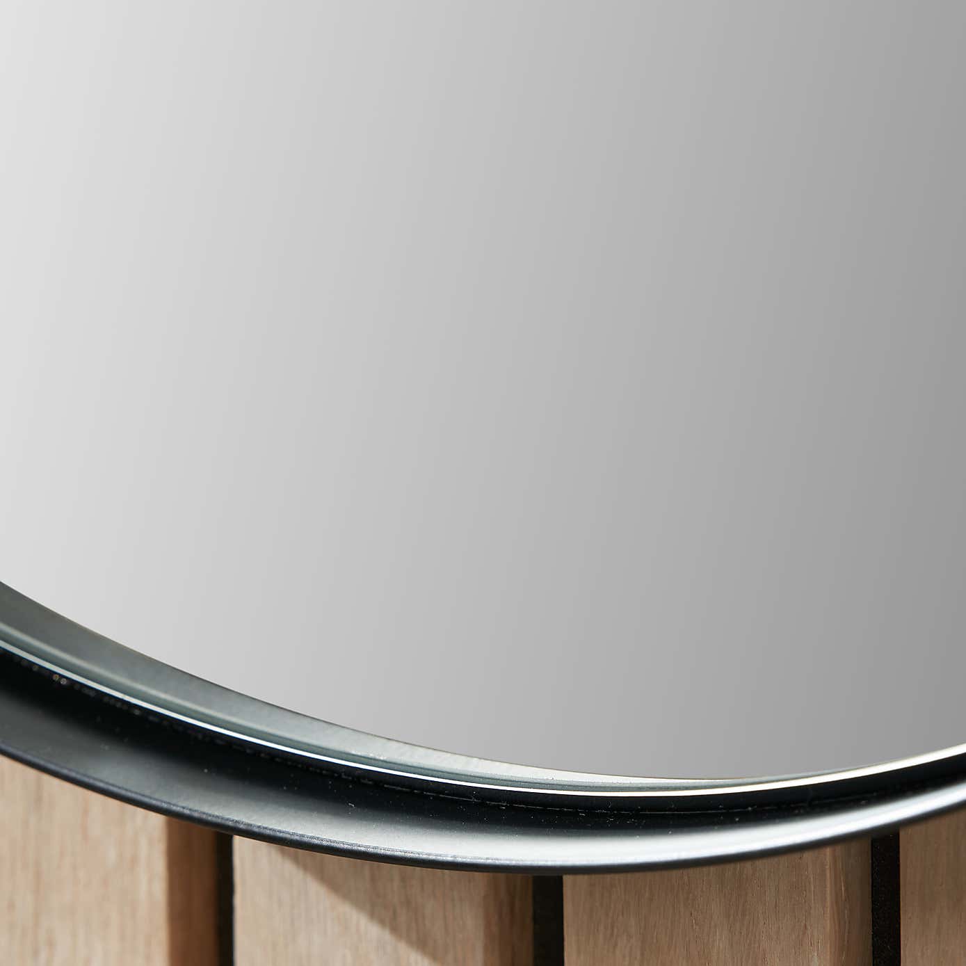 Slim Frame Round Wall Mirror