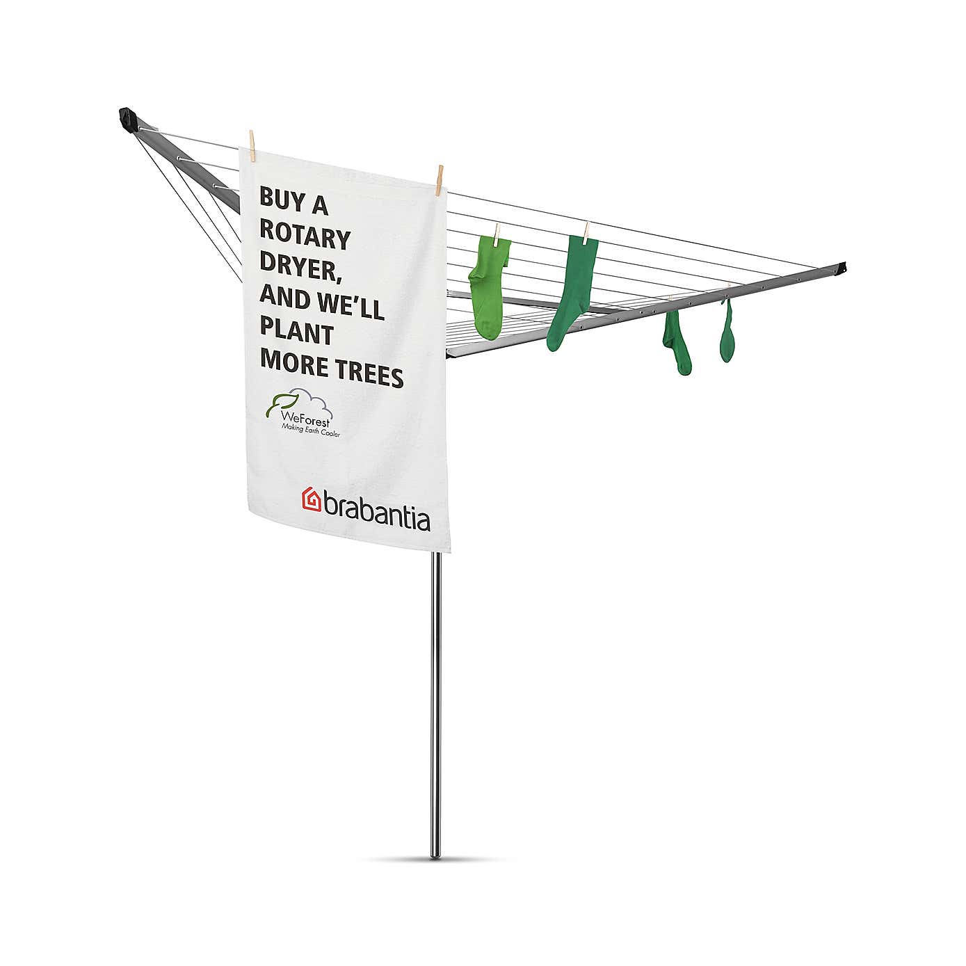 Brabantia 30 Metre 3 Arm Compact Rotary Washing Line