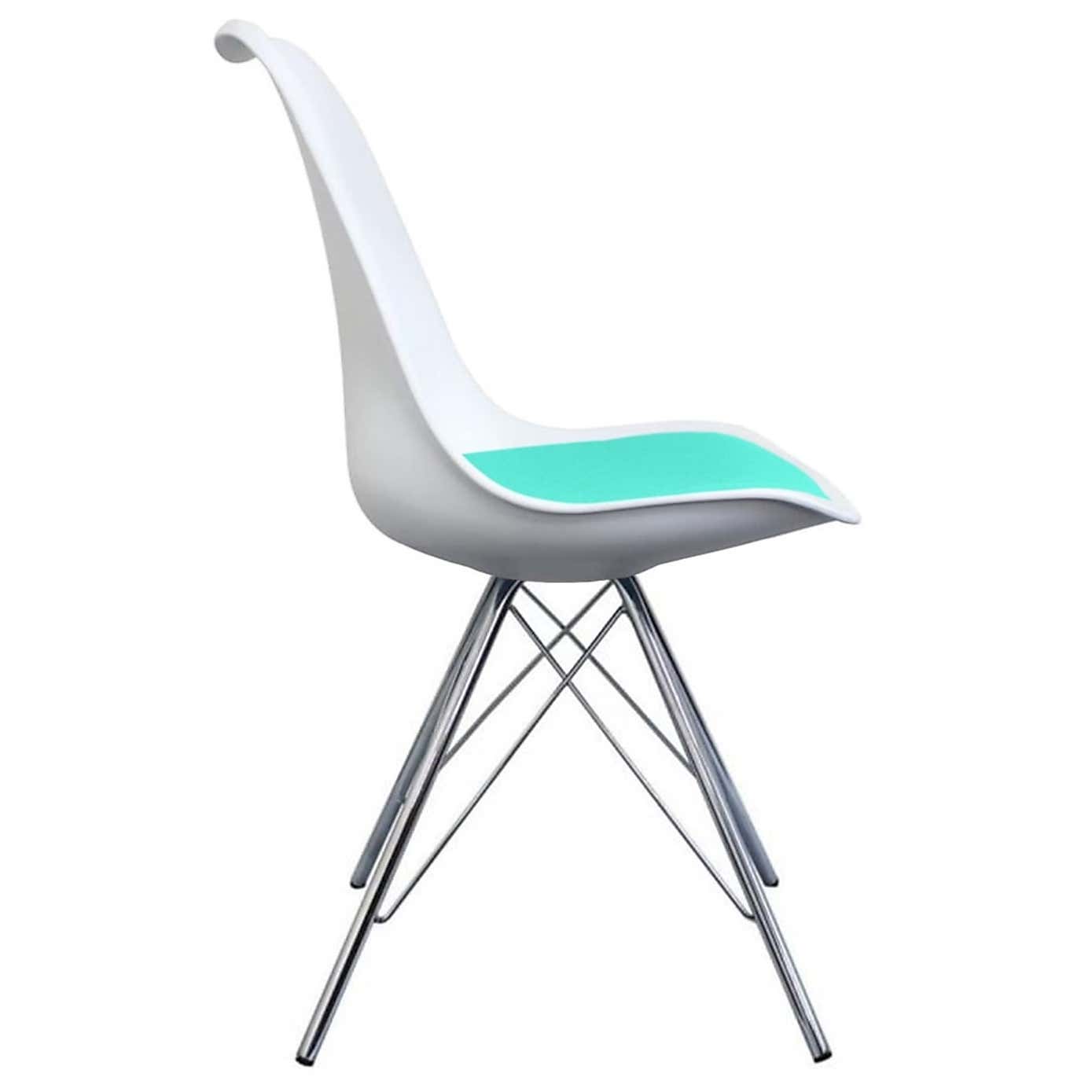 Fusion Living Soho White Plastic Dining Chair
