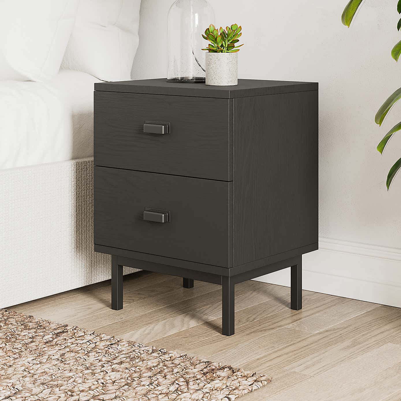 Fulton 2 Drawer Bedside Table