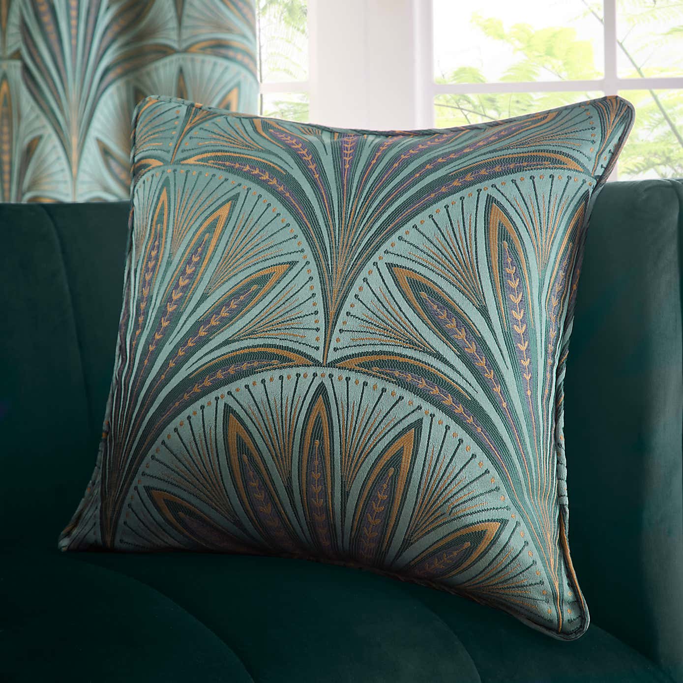 Nouveau Fan Eyelet Curtains