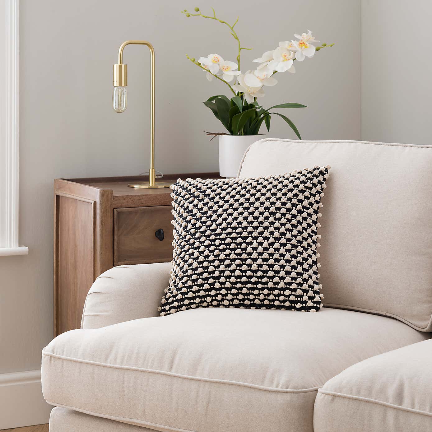 Jersey Bobble Square Cushion